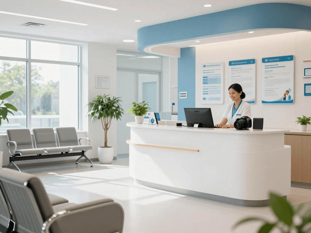 Psychiatric assessment near me at a modern health clinic, emphasizing patient care and professional doctor consultation.