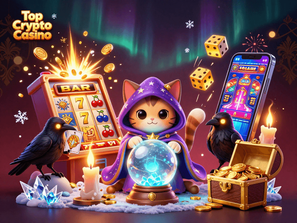 Experience the magic of the Top Crypto Casino with vibrant characters and rich gaming elements!