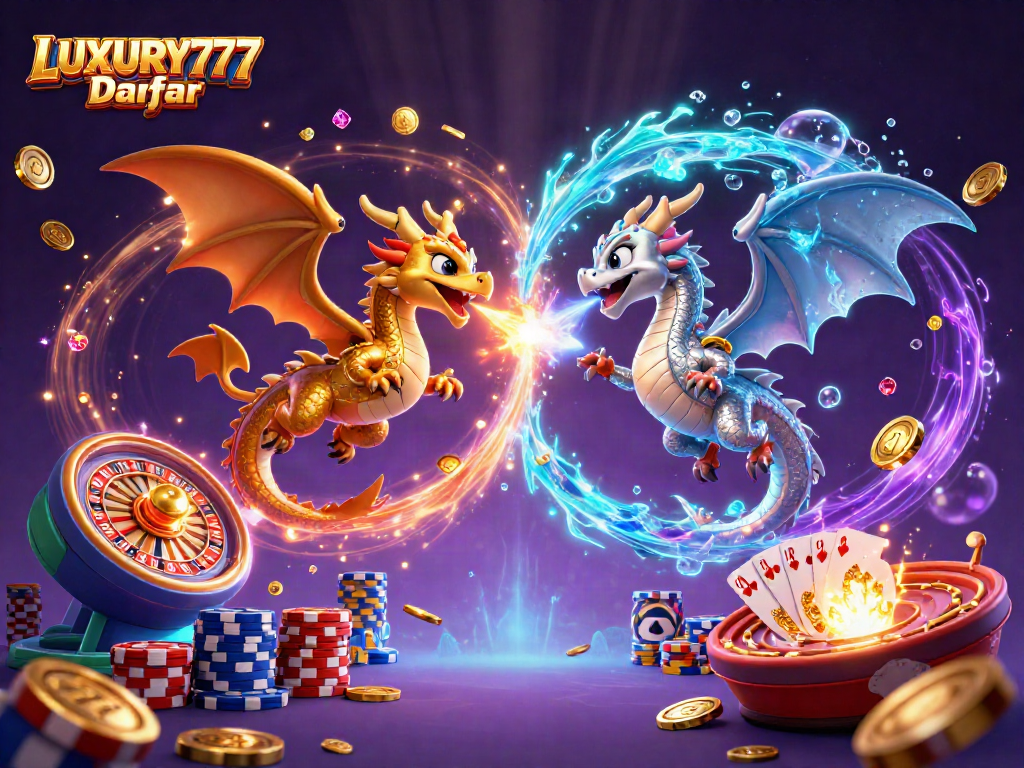 Menangkan permainan di LUXURY777 Daftar dengan slot mesin bergulir dan dragon bertemakan kasino