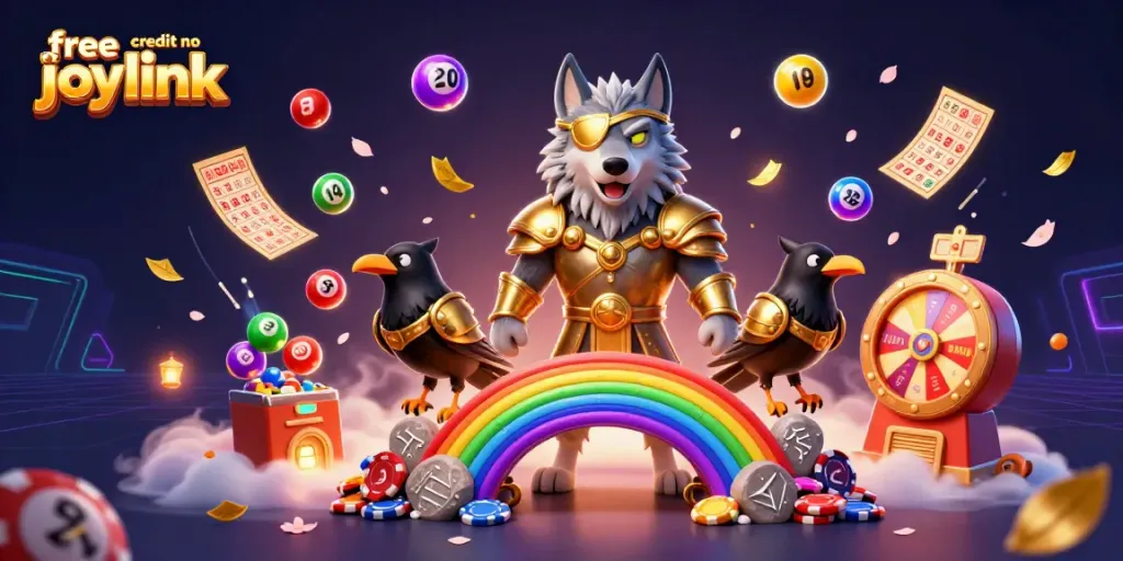 Experience the thrill of free credit no deposit joylink with this vibrant lottery and casino scene.
