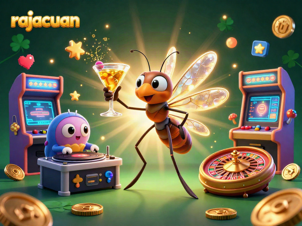 Engage in thrilling gameplay with rajacuan’s vibrant casino mascot and dynamic game elements.