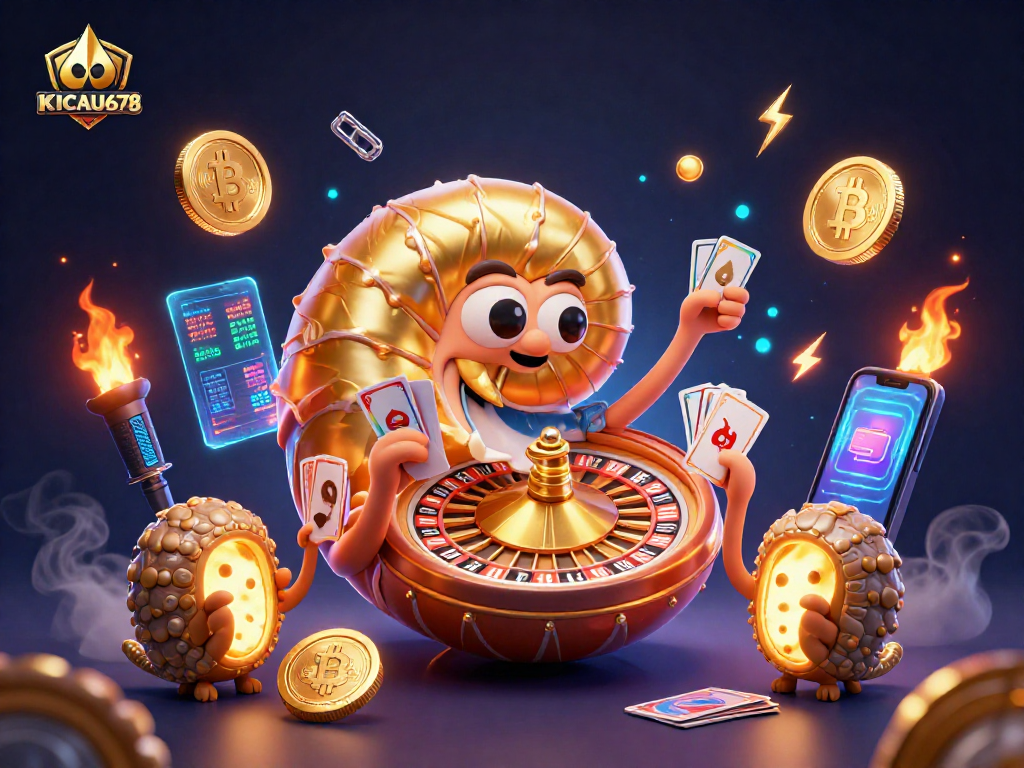 KICAU678 offers a thrilling crypto casino experience with ancient nautilus and glowing elements