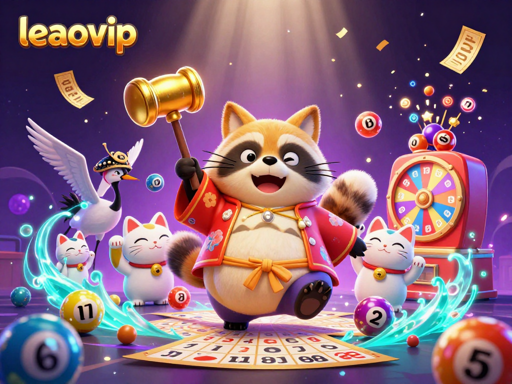 Menangkan dengan leaovip! Menampilkan karakter lucu berpartisipasi dalam permainan lotere yang seru.