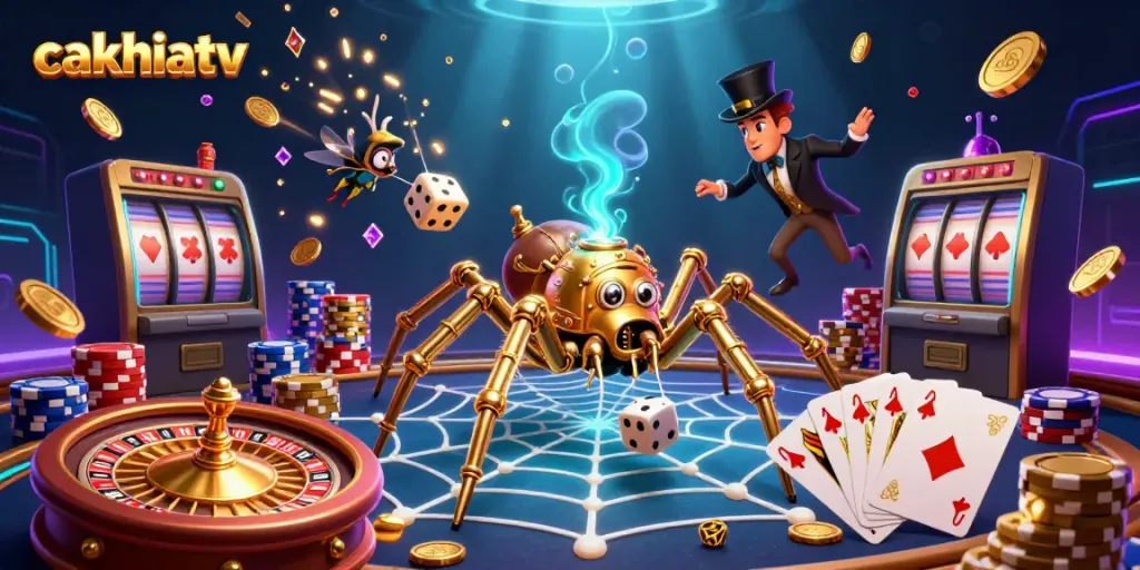 Experience thrilling gameplay with cakhiatv in a vibrant casino world filled with golden winnings.
