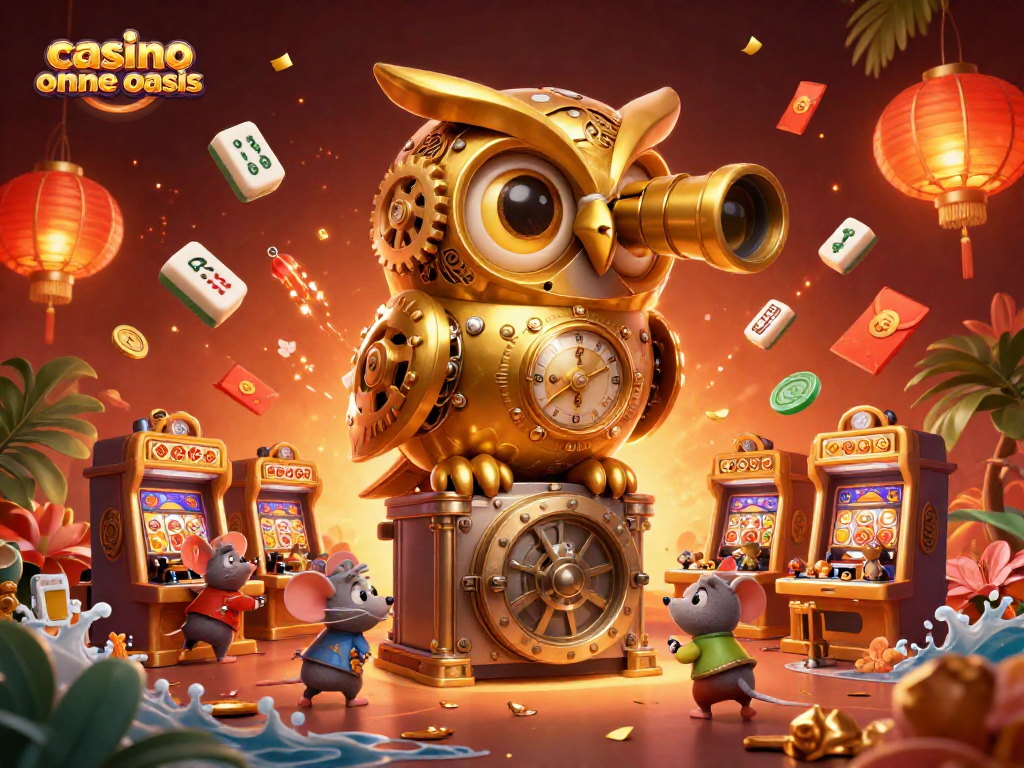 Play exciting games at casino ohne oasis with charming characters in a vibrant casino setting.