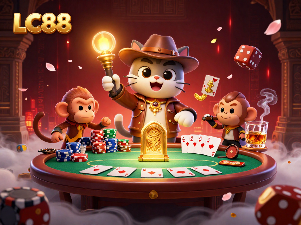 Experience thrilling gameplay at LC88 with engaging visuals and dynamic elements showcasing a vibrant casino atmosphere.