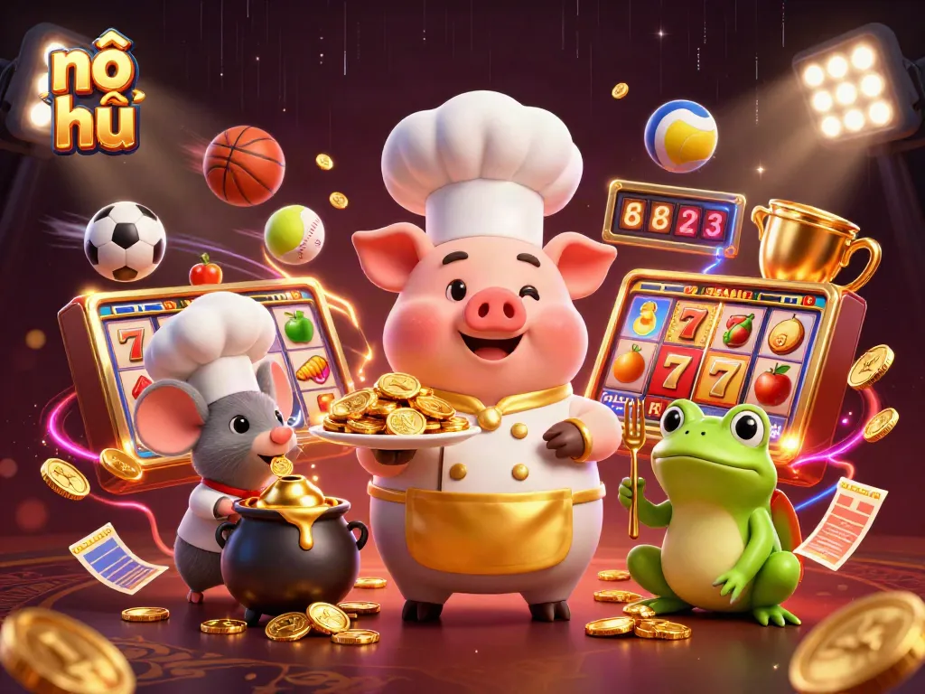 Spin to win! nổ hũ in action with dynamic characters and exciting slot elements.