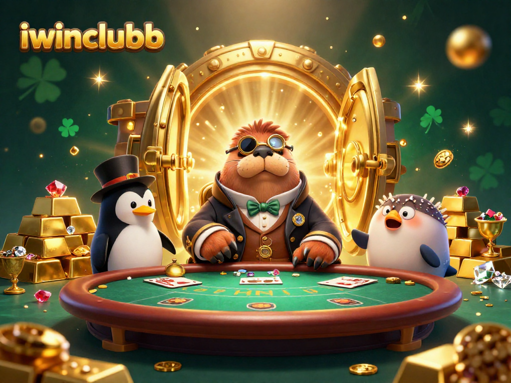 Join the underwater poker fun with iwinclubb as walrus and friends bet big!