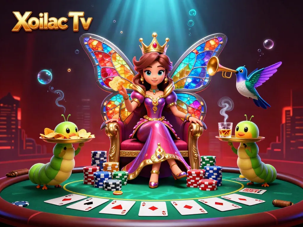 Experience the dynamic world of Xoilac Tv with vibrant casino elements and stunning visuals.