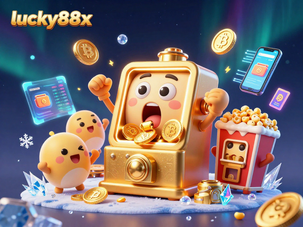 Engaging lucky88x slot machine hits jackpot with coins spilling, showcasing vibrant casino atmosphere.