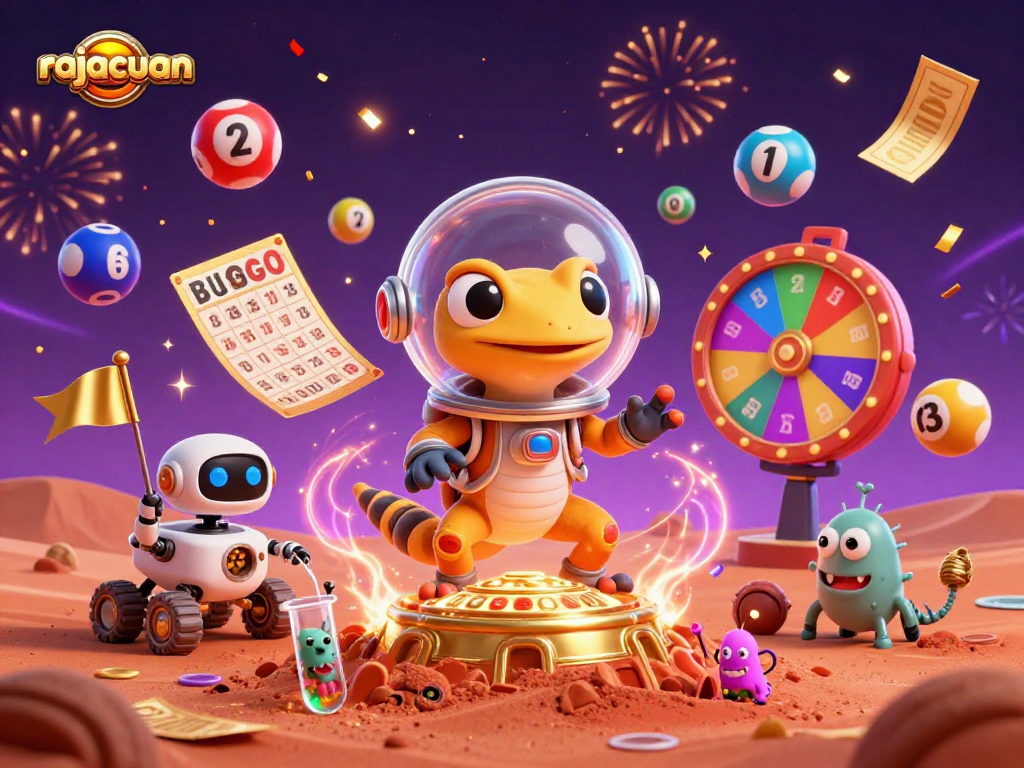 Engage with rajacuan's thrilling casino adventure as the Martian gecko uncovers hidden treasures.