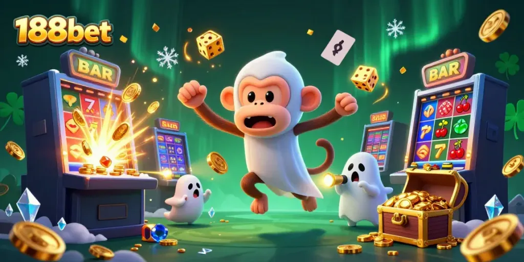 Experience exciting wins at 188bet with an energized casino showcasing animated characters and interactive games.