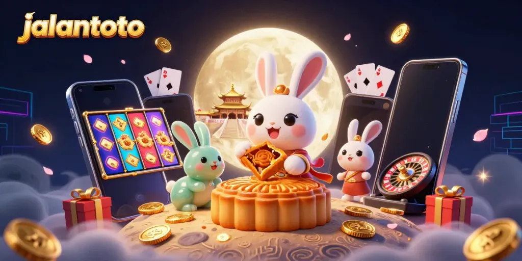 JALANTOTO menghadirkan ilustrasi menarik tentang akses mudah ke slot dengan elemen judi di bulan.