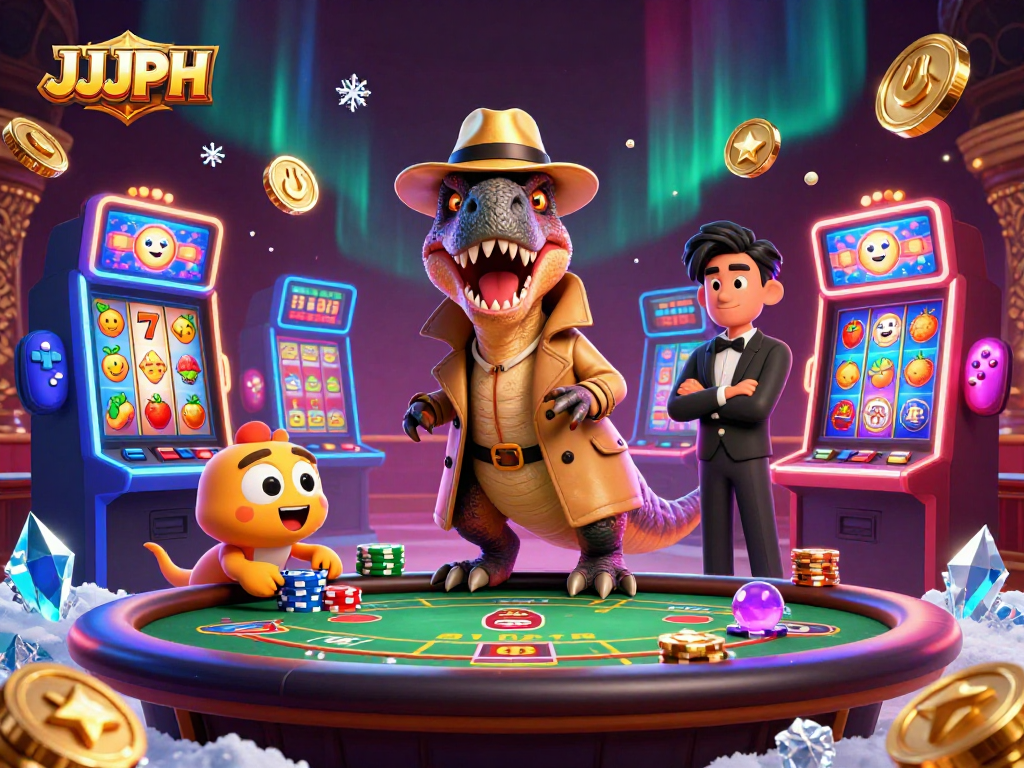 Maglaro ng JJJPH sa isang 3D na ilustrasyong puno ng saya at caviar, mga slot na tugmang simbolo.