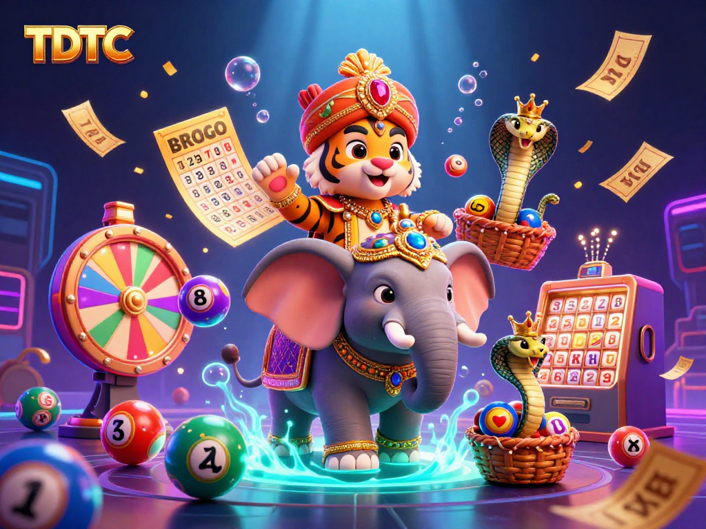 Engage with TDTC lottery excitement featuring vibrant lottery elements and a lively atmosphere.
