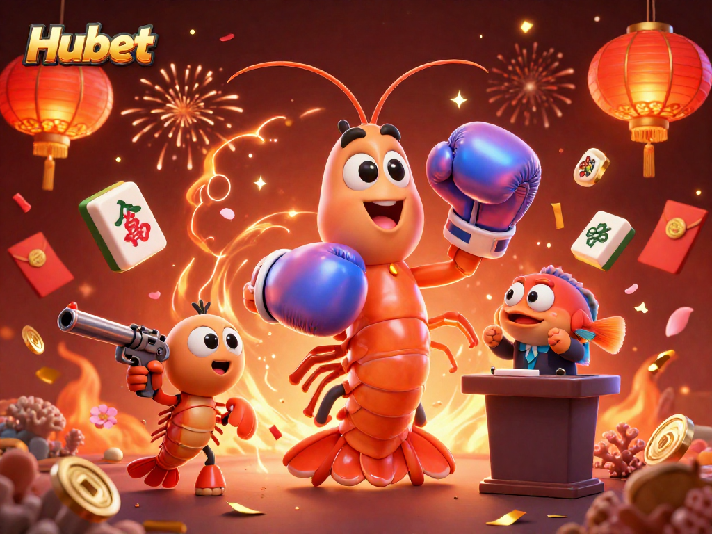 Engage in thrilling casino adventures with Hubet's vibrant illustration depicting dynamic gaming elements.