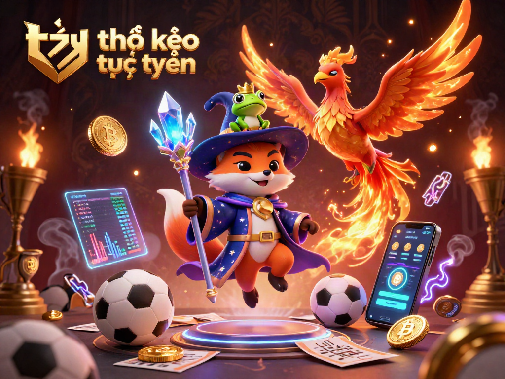 Engage in tỷ lệ kèo trực tuyến with triumphant wizard fox and phoenix in dynamic sports betting scene.
