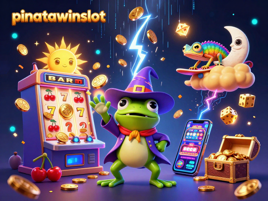 Spin to win at pinatawinsslot with an exciting jackpot burst and colorful casino elements!