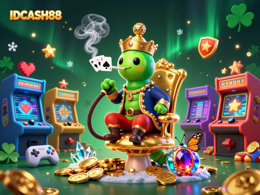 Experience the thrilling world of IDCASH88 as a giant caterpillar hookah-master enchants with poker symbols!