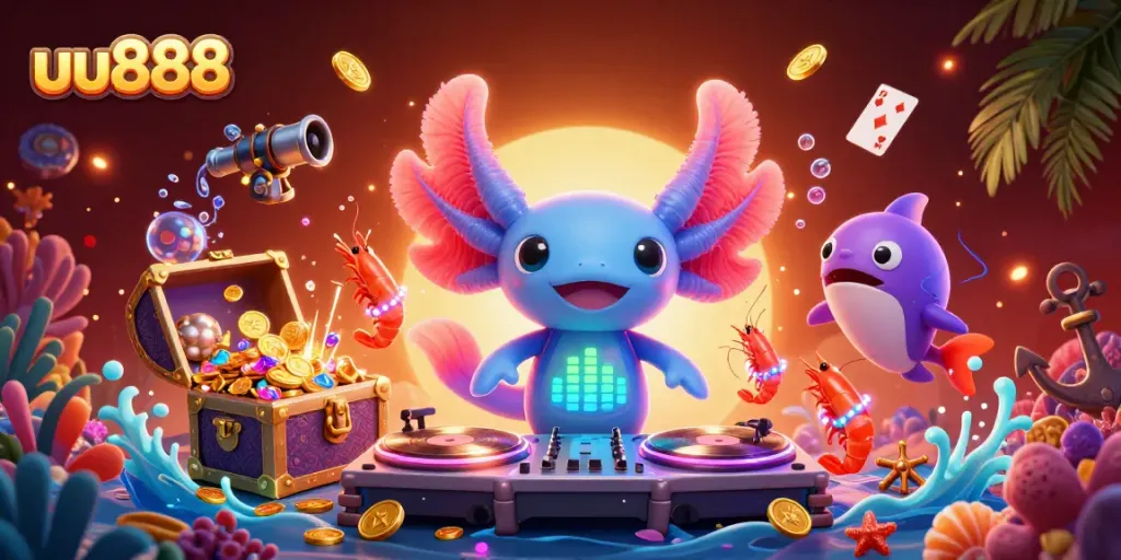 Engage with exciting casino action at uu888 with vibrant underwater character scene showcasing fun gaming elements.