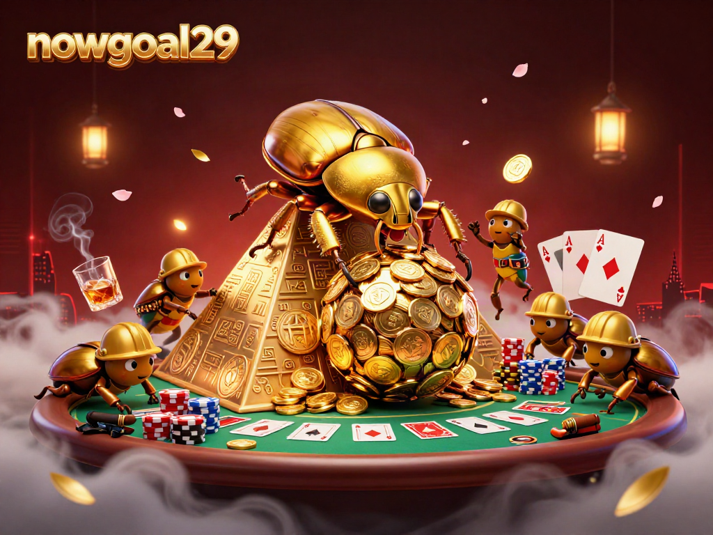 Experience nowgoal29's thrilling casino scene featuring lively characters and dynamic game elements.