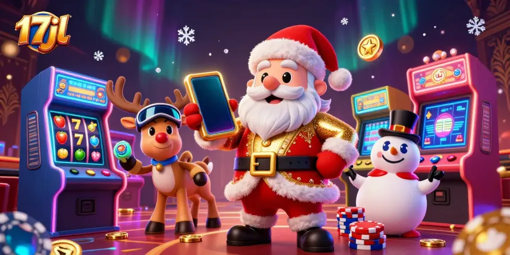 Experience jackpots at 17jl with cartoon characters celebrating in a vibrant casino scene.