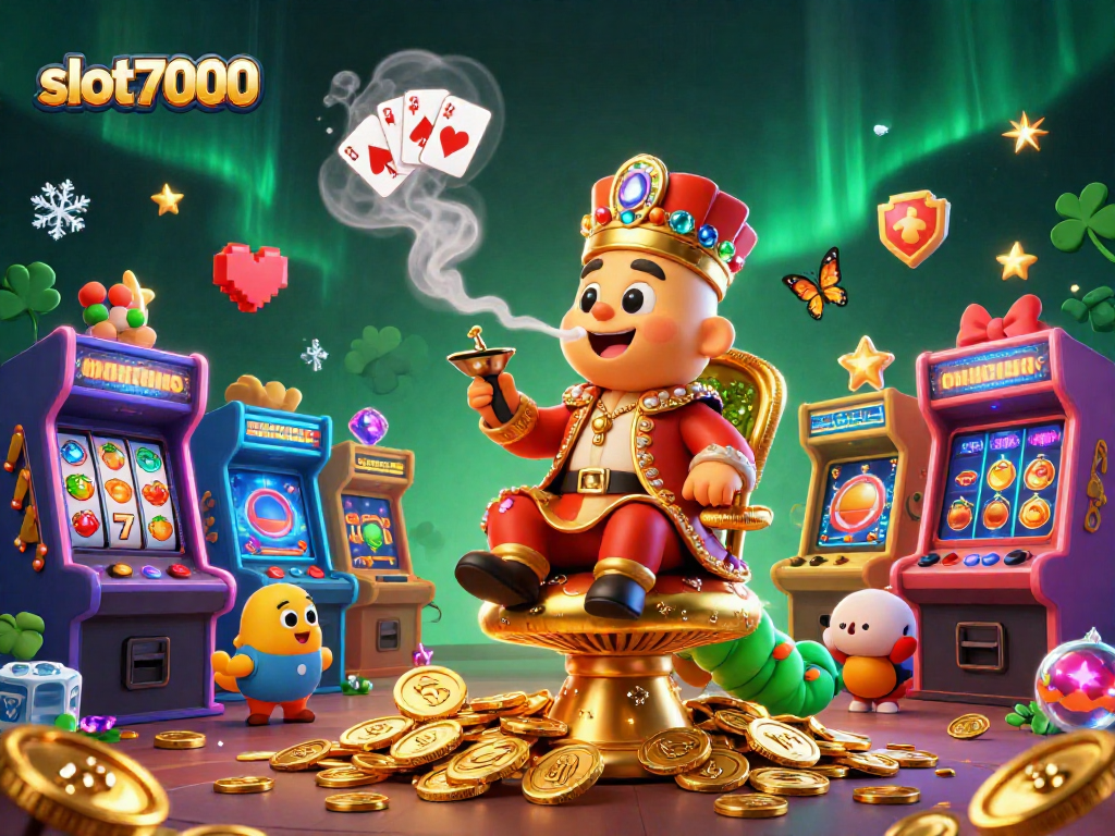 Experience the thrills of slot7000 with colorful illustrations of engaging slot symbols and characters.