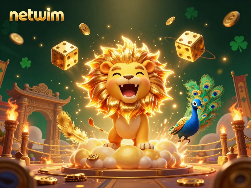 Experience thrilling wins with netwim in this vibrant online casino illustration