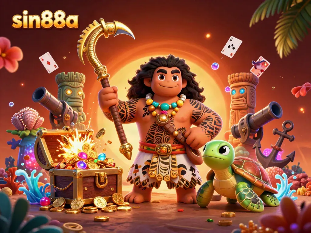 Experience thrilling gameplay with sin88a at this vibrant and dynamic casino-themed scene.