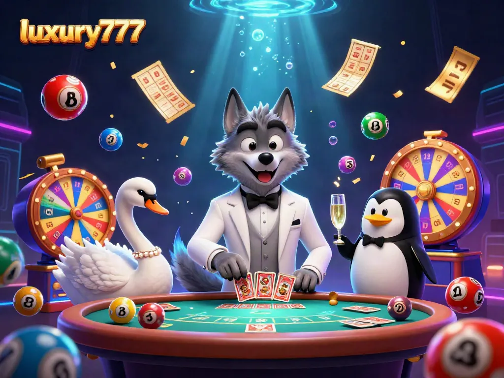 Experience luxury777 with a vibrant casino scene featuring dynamic games and engaging characters.
