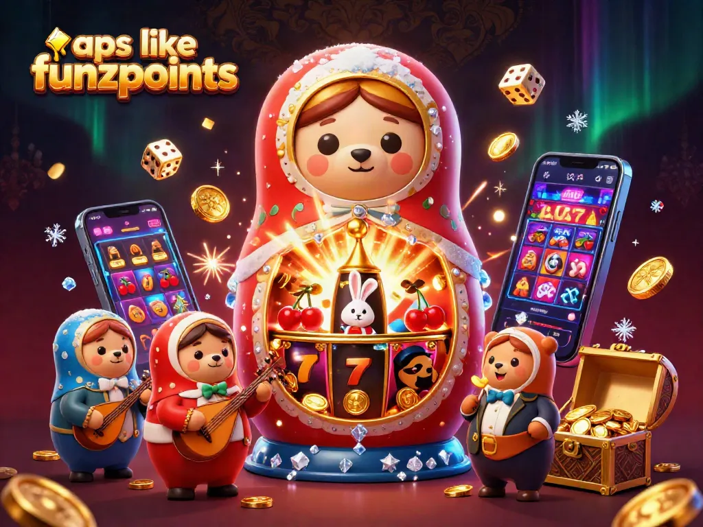 Engage in thrilling games at apps like funzpoints with vibrant slot machines, gold coins, and bonuses