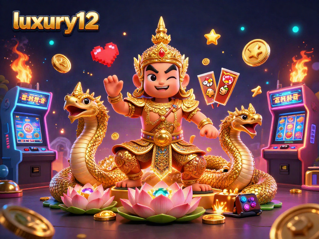 Game slot menarik dengan luxury12 yang berkilau dan karakter penjaga kuil yang memikat.