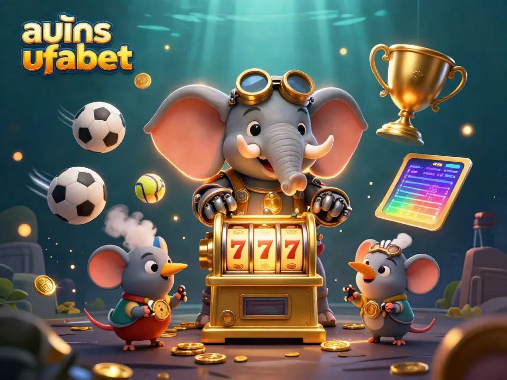 Join the excitement by สมัคร ufabet with a steampunk elephant and vibrant casino elements!