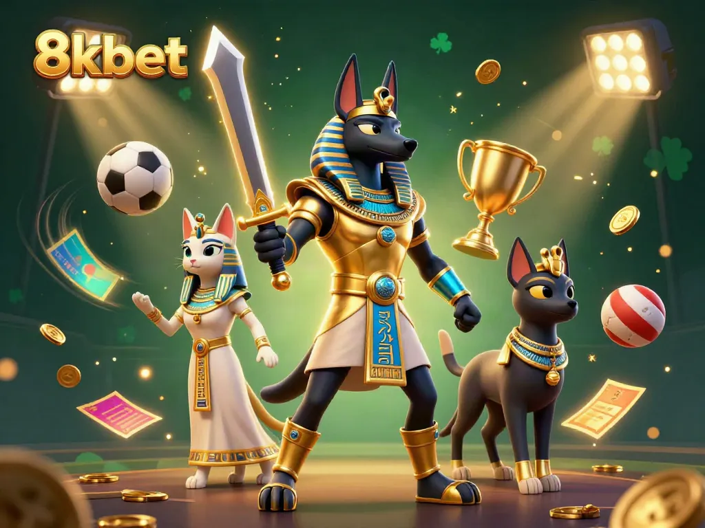 Experience thrilling gameplay with 8xbet featuring ancient Egyptian warriors and dynamic sports elements.