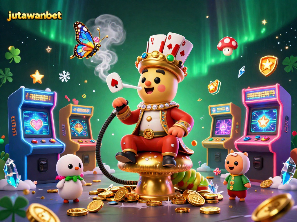 Engage in exciting gameplay with JutawanBet's vibrant casino atmosphere and animated elements.