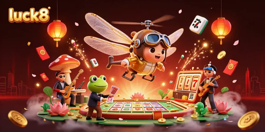 Experience luck8's vibrant casino world with immersive 3D characters and rich visuals.