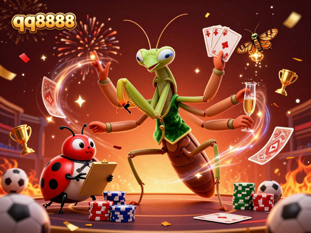 Experience thrilling sports betting with qq8888’s vibrant illustration, showcasing dynamic betting elements.