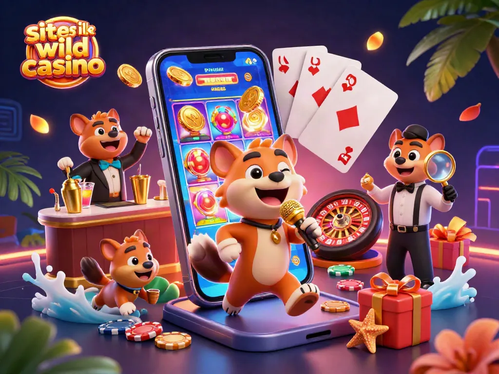 Explore vibrant scenes from sites like Wild Casino with entertaining hyena characters and dynamic gaming elements.