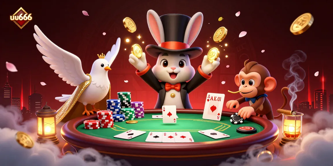 Experience the magic of uu666 with a magician rabbit and exciting poker action.