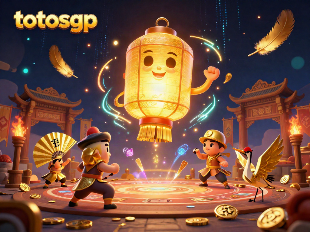 Engage with the excitement of totosgp lottery draws featuring vibrant Golden Lantern Spirit illustration.