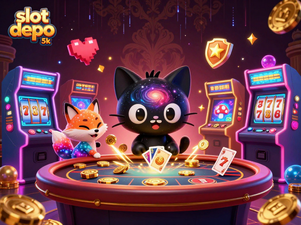 Experience thrilling gameplay at slot depo 5k with vibrant characters and animated casino elements.