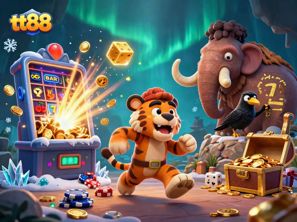 Experience the thrill of tt88 with a vibrant 3D casino scene showcasing dynamic gaming action.
