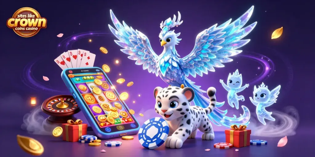 Experience vibrant gameplay at sites like crown coins casino with dynamic characters in a colorful 3D scene.